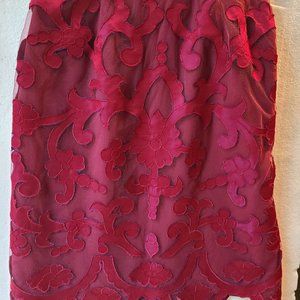 Douglas Hannant burgundy lace skirt